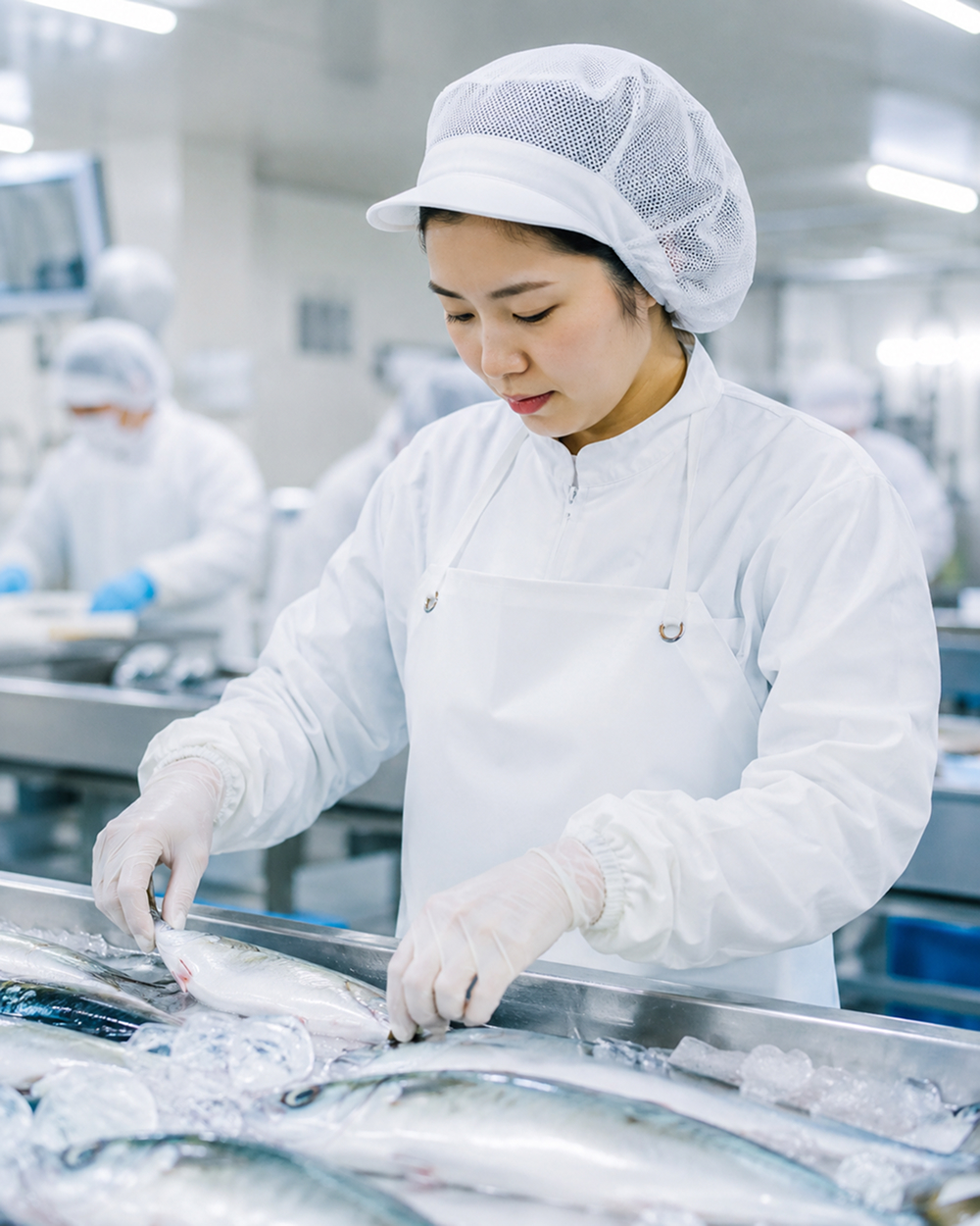 鮮魚を丁寧に扱う駿河湾水産の社員